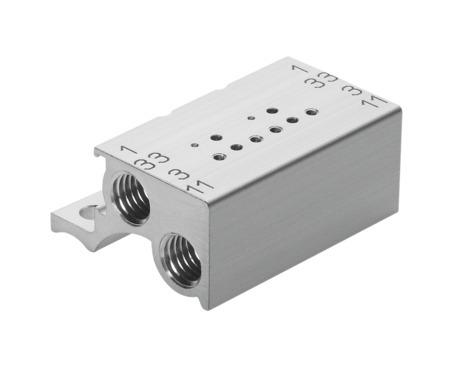 Festo 197191 Manifold block MHP1-PR2-3