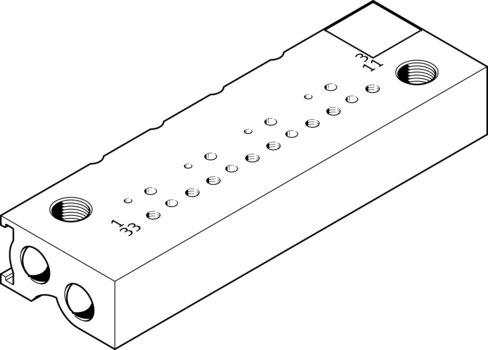 Festo 197245 Manifold block MHP1-PR8-3-PI-PCB