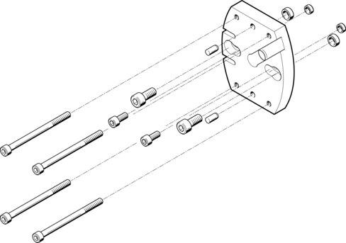 Festo 537186 Adapter kit HAPG-SD2-27