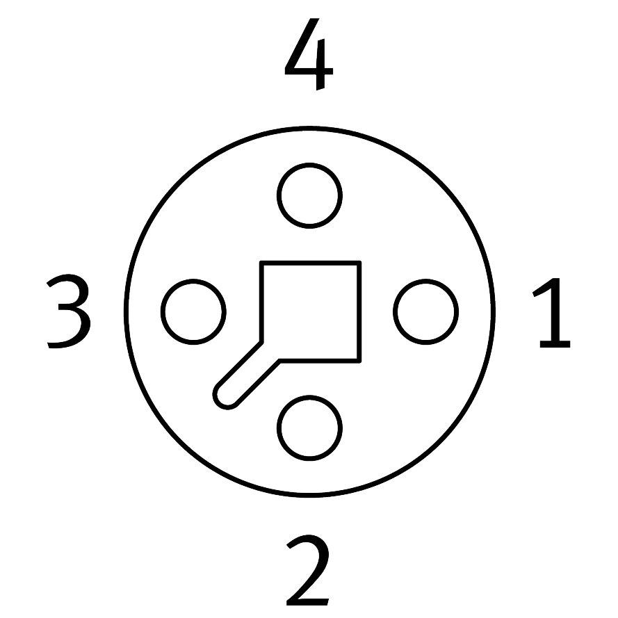 Festo 8140940 Connecting cable NEBM-T12W4-R-10-LE4