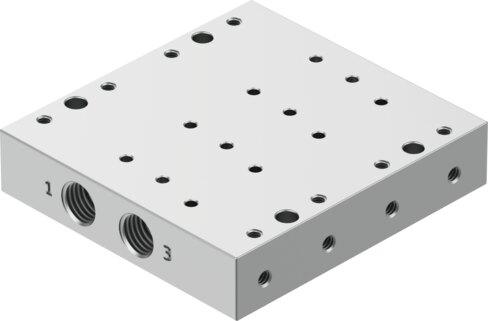 Festo 8076387 Manifold rail VABM-P7-18MB-G18-M5-4