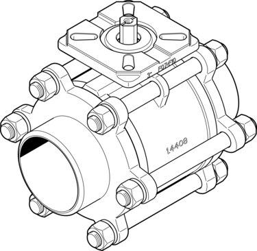 Festo 1686704 Ball valve VZBA-3"-WW-63-T-22-F0710-V4V4T