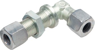 Landefeld WSV 38 S Landefeld WSV 38 S — Elbow bulkhead cutting ring fitt. 38 S (M52x2), Zinc plated steel