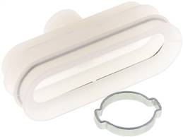 Landefeld VS 75X25 O2 SI Landefeld VS 75X25 O2 SI — Oval suction pads, 75 x 25mm, stroke 10,5mm, Silicone (60A), transparent