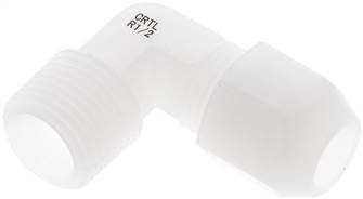 Sang-A GCK 1210 PVDF E Sang-A GCK 1210 PVDF E — Elbow screw connection R 1/2"-12x10mm, PVDF of Sang-A