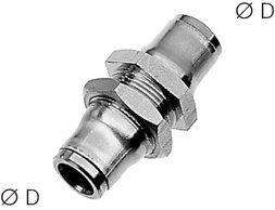 Landefeld RIX 16 12 00 Landefeld RIX 16 12 00 — Bulkhead push in fitting 12mm, Series stainless steel