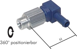 Landefeld LCNH 186 Landefeld LCNH 186 — Elbow push in fitting, long G 1/8"-6mm female, aluminium