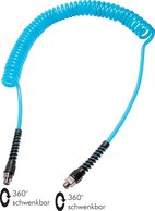 Landefeld SPK TX 3812/7,5 Landefeld SPK TX 3812/7,5 — PUR coil hose G 3/8"-12 x 8 mm, 7,5 m. Working length