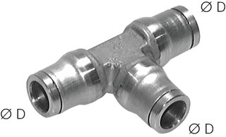 Landefeld RIX 04 10 00 Landefeld RIX 04 10 00 — T push in fitting 10mm, Series stainless steel