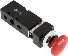 EMC M 522-S3 EMC M 522-S3 — 5/2-way Emergency stop button-valve, red, G 1/4" of EMC