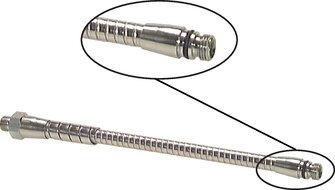 Landefeld KMSW 38-400 Landefeld KMSW 38-400 — Metal coolant hose 400mm, G 3/8" M 16x1