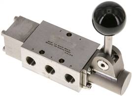 Landefeld HR 05 520 ESG * Landefeld HR 05 520 ESG * — 5/2-way-Hand lever valve, G 1/4", Detend
