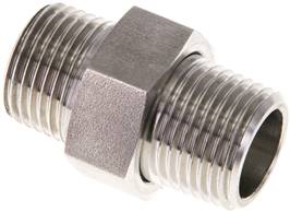 Landefeld DNT 1212 F ES4A Landefeld DNT 1212 F ES4A — Double nipple, separable R 1/2"-R 1/2", 1.4571 PN40, flat sealing