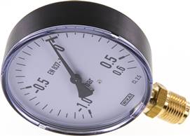 WIKA (WEEE DE92770372) MS -106100 WIKA (WEEE DE92770372) MS -106100 — Pressure gauge, vertical, 100mm, -1 to 0,6 bar of WIKA (WEEE DE92770372)