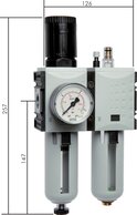 Landefeld CL 12-1 F M Landefeld CL 12-1 F M — FUTURA air units, 2-piece., G 1/2", 0,1 to 1 bar, model series.2