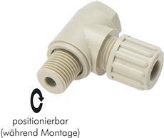 Landefeld LCK 384 PVDF Landefeld LCK 384 PVDF — Elbow screw connection G 3/8"-6x4mm, PVDF, Banjo bolt