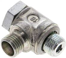 Landefeld XSWVE 6 LLR Landefeld XSWVE 6 LLR — Elbow swivel screw connection G 1/8"-6 LL (M10x1), without nut & cutting ring, steel galvanised