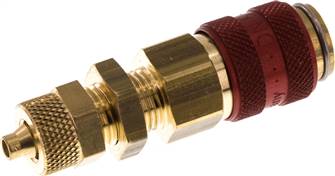 Landefeld KDKS 4 NW5 BA-RO Landefeld KDKS 4 NW5 BA-RO — Bulkhead coupling socket (NW5) 6x4mm hose, Brass