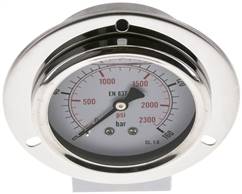 Landefeld MSE 16063 GLY CRE Landefeld MSE 16063 GLY CRE — Glycerine built-in pressure gauge,front ring, 63mm, 0 to 160 bar