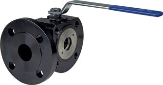 Landefeld KHFL 3/100 T Landefeld KHFL 3/100 T — 3-way flanged ball valve, steel, DN100-PN16 (DIN/EN), T-borehole