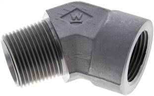 Landefeld WE 1045 NPT Landefeld WE 1045 NPT — 45° screw-in elbow NPT 1", Zinc plated steel