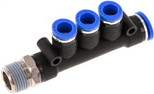 Sang-A IQST3 38108 Sang-A IQST3 38108 — Push in fitting manifolds. R 3/8"-10mm-8mm, IQS standard of Sang-A