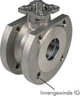 Landefeld KHFLK 100/16 F ES Landefeld KHFLK 100/16 F ES — Compact flanged ball valve, stainless steel, DN100-PN16 (DIN/EN)