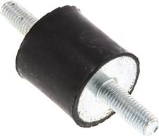 Landefeld GPA 3030 Landefeld GPA 3030 — Rubber metal buffer (type A) 30x30mm, M 8(AG)/M 8(AG), Zinc plated steel