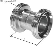 Landefeld DNMA 100 ES Landefeld DNMA 100 ES — Double nipple (dairy thread) Rd 130 x 1/4"-Rd 130 x 1/4"
