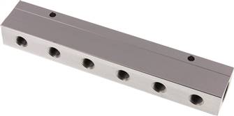 Landefeld RLD6 1214 A Landefeld RLD6 1214 A — Distributor bar 2x G 1/2"-12x G 1/4", Anodized aluminium