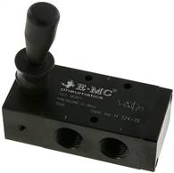 EMC H 324-15 EMC H 324-15 — 3/2-way hand lever valve, Detend, G 1/2" of EMC