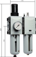 Landefeld CL 10-2 F M Landefeld CL 10-2 F M — FUTURA air units, 2-piece., G 1", 0,1 to 2 bar, model series.4