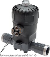 Landefeld MVE 34 PVCFKM Landefeld MVE 34 PVCFKM — PVC diaphragm valve (NC) PVC / FKM, Rp 3/4" Female thread
