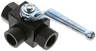 Landefeld KH 3/12 L HD-D3 Landefeld KH 3/12 L HD-D3 — High pressure 3-way ball valve, L-borehole, G 1/2", 0 to 350bar