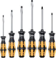 Wera SDREHM TX SET6 Wera SDREHM TX SET6 — Wera screwdriver set, 6-piece (TORX), rack for storage of Wera