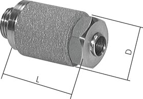 Landefeld DS 14 GRL ES Landefeld DS 14 GRL ES — Precision throttle silencer G 1/4", 1.4571