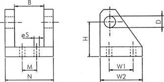 Landefeld TDR 50 ES Landefeld TDR 50 ES — 90° swivel fixation, fork for clean profile 50 mm