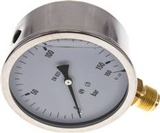 Landefeld MS 160100 GLY CRE Landefeld MS 160100 GLY CRE — glycerine pressure gauge vertical (CrNi/Ms), 100 mm, 0 to 160 bar