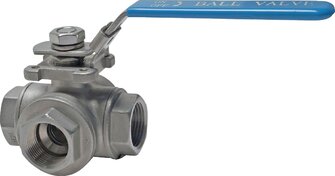Landefeld KH 3/20 T ES E Landefeld KH 3/20 T ES E — 3-way ball valve, stainless steel, T-borehole, G 2",PN 63