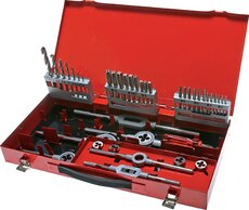 Landefeld GEW HSE SET Landefeld GEW HSE SET — 44-part thread cutting set in sturdy industrial cassette comprising: one 3-part set each of hand tap