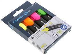 Schneider Novus PEN JOB-SET4 Schneider Novus PEN JOB-SET4 — SCHNEIDER text marker JOB, yellow, green, orange, pink of Schneider Novus