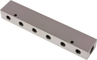 Landefeld RLE6 1214 A ** Landefeld RLE6 1214 A ** — Distributor bar 2x G 1/2"-6x G 1/4", Anodized aluminium