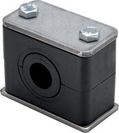 Hydac GR 46 LDP EL Hydac GR 46 LDP EL — Pipe clamp (elastomer insert) 6mm, Size 4, light model series of Hydac