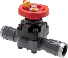 Landefeld MVH 12 PVCFKM Landefeld MVH 12 PVCFKM — PVC diaphragm valve (hand) PVC / FKM, Rp 1/2" Female thread