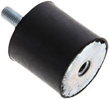 Landefeld GPB 4040 Landefeld GPB 4040 — Rubber metal buffer (type B) 40x40mm, M 8(AG)/M 8(IG), Zinc plated steel
