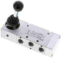 Landefeld XMV 2220 Landefeld XMV 2220 — 5/2-way hand lever valve, Detend, G 1/4"