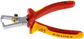 Knipex ZANGE ISO 160 VDE Knipex ZANGE ISO 160 VDE — Wire strippers, 160 mm, chromium-plated with 2 component handles, VDE tested up to 1000V of Knipex