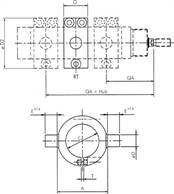 Landefeld TJR 63 ES Landefeld TJR 63 ES — Centre swivel mounting clean profile, 63 mm, 1.4401
