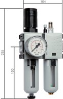 Landefeld CL 38-1 F M Landefeld CL 38-1 F M — FUTURA air units, 2-piece., G 3/8", 0,1 to 1 bar, model series.1