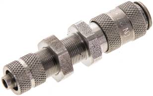 Landefeld KDKS 4 NW2,7 ES BA Landefeld KDKS 4 NW2,7 ES BA — Bulkhead coupling socket (NW2,7) 6x4mm hose, Stainless steel